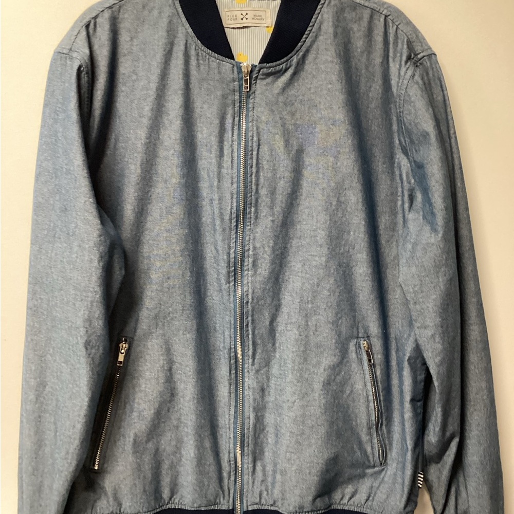 Five Four Mark Mc Nary Light Blue Bomber Jacket